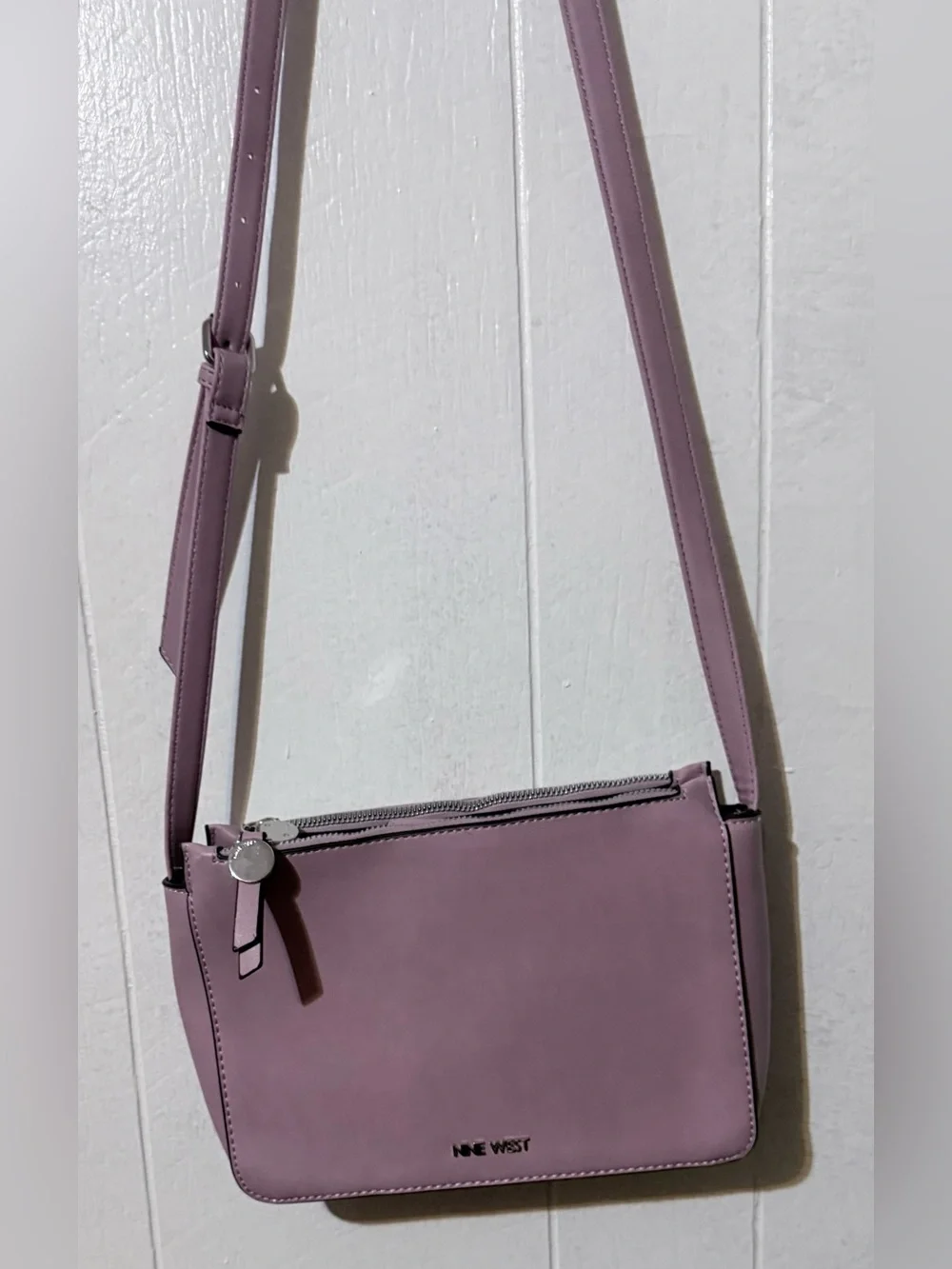 Nine West Mauve Faux-Leather Crossbody Bag
